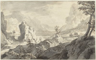 Imaginært fjellandskap av Jan van Aken