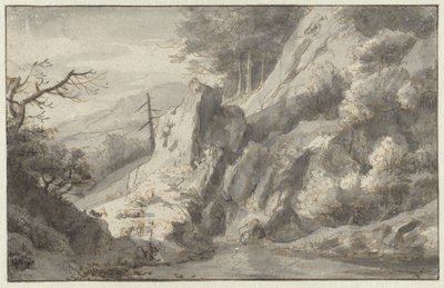 Fjelllandskap med et dødt bartrær av Jan van Aken