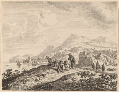Utsikt over Rhinen av Jan van Aken after Herman Saftleven