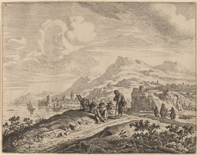 Utsikt over Rhinen av Jan van Aken after Herman Saftleven