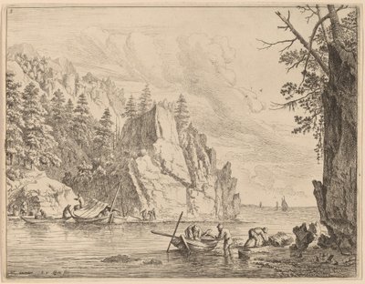 Utsikt over Rhinen av Jan van Aken after Herman Saftleven