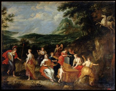 'Pallas Athena og muser', 1630-tallet. av Jan van Balen