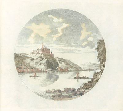 Utsikt over Rheinfels slott ved Rhinen av Jan van Call (I)