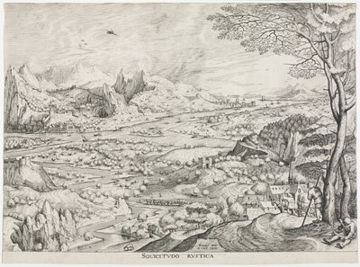 De store landskapene: Rustic Solicitus, ca. 1555-1558. av Jan van Doetechum