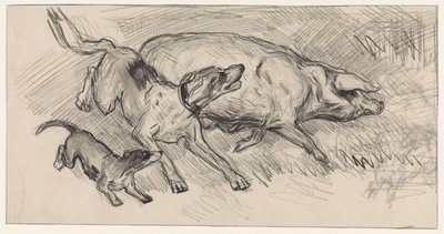 To hunder som jager en gris av Jan van Essen