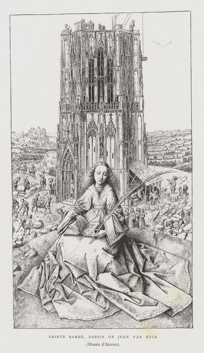 St Barbara, 1437 av Jan van Eyck