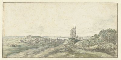 Utsikt over Egmond aan Zee av Jan van Goyen (possibly)