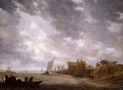 En elvescene, 1642. av Jan van Goyen