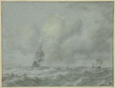 Båter på havet av Jan van Goyen