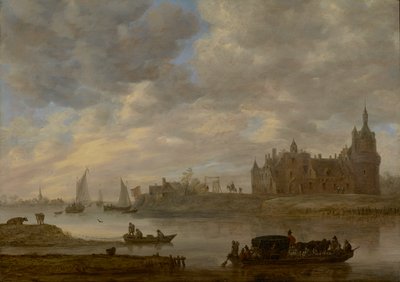 Utsikt over Duurstede slott ved Wijk bij Duurstede av Jan van Goyen
