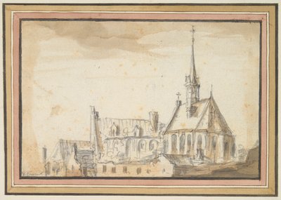 Utsikt over en kirke og andre bygninger av Jan van Goyen