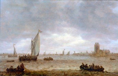 Maasens munning (Dordrecht) av Jan van Goyen