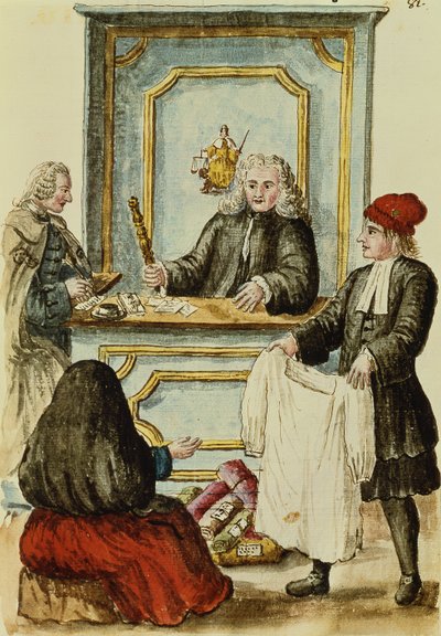 En auksjon (wc på papir) av Jan van Grevenbroeck