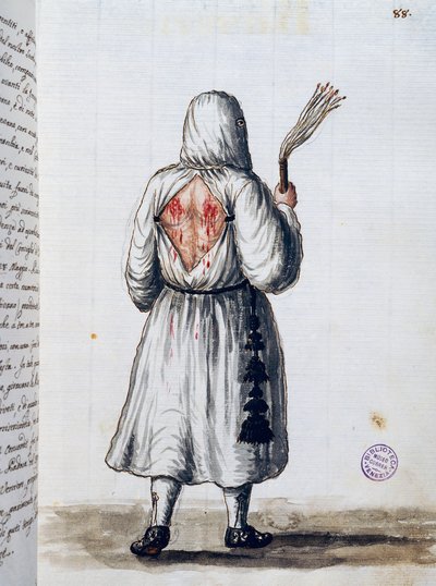 Battuti-broderskapet, som ankom nordfra i 1399 og ikke ble akseptert i Venezia av Doge Antonio Venier, bind II, f 88, av Giovanni di Grevembroch eller Grevenbroch (1731-1807) av Jan van Grevenbroeck