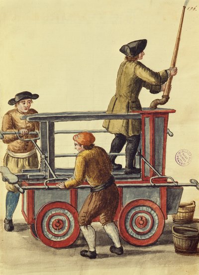 Hydraulisk pumpe (penn, blekk og wc på papir) av Jan van Grevenbroeck