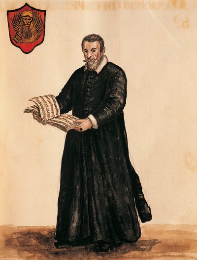 Italia, Venezia, Portrett av den italienske komponisten Claudio Monteverdi (1567 - 1643) av Jan van Grevenbroeck