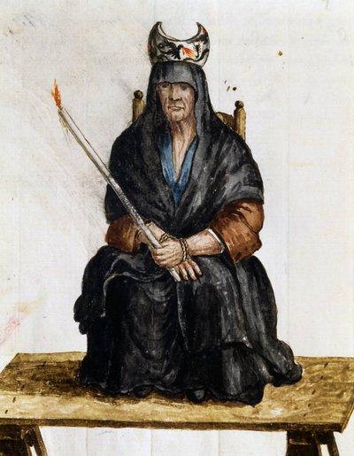 Trollkvinne, illustrasjon fra Costumes of Venetians i nesten alle aldre, flittig samlet og malt på 1700-tallet, Giovanni di Grevembroch (1731-1807) av Jan van Grevenbroeck