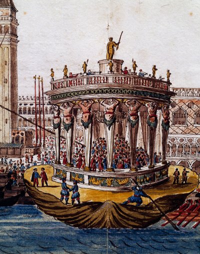 World Theatre, turnering i Venezia av Brotherhood of Knights of Garter av Jan van Grevenbroeck