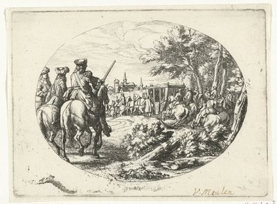 Beleiring av en by Militære scener fra livet til Louis XIV, kongen av Frankrike (serietittel) av Jan van Huchtenburg