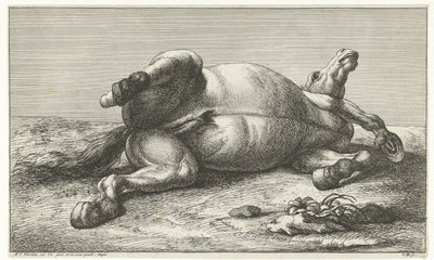 Død hest liggende på venstre side Dead Horses (serietittel) av Jan van Huchtenburg
