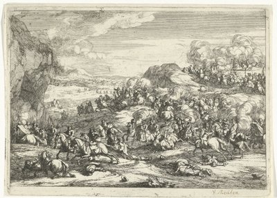 Landskap med rytterkamp Landskap (serietittel) av Jan van Huchtenburg
