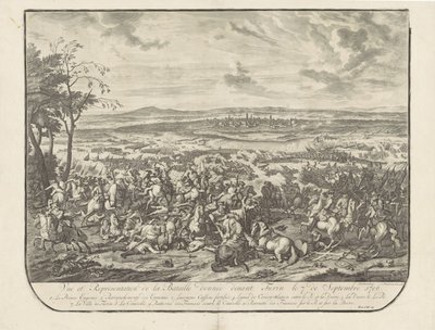 Ontzet van Turijn, 1706 Visning og representasjon av slaget gitt foran Torino 7. september 1706 (tittel på objekt) av Jan van Huchtenburg
