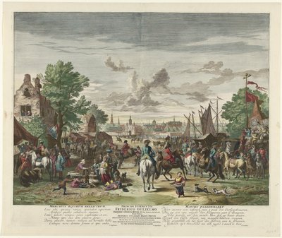 Paardenmarkt, ca. 1702 War Horse Market / Mavors Paardemarkt (tittel på objekt) av Jan van Huchtenburg