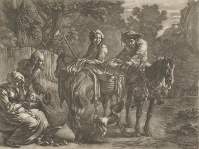 Plyngere, ranet en bonde og hans kone av Jan van Huchtenburg