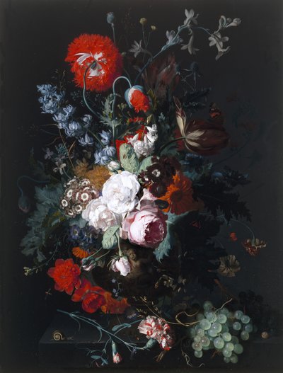 Stilleben av blomster og frukt, ca. 1715 av Jan van Huysum