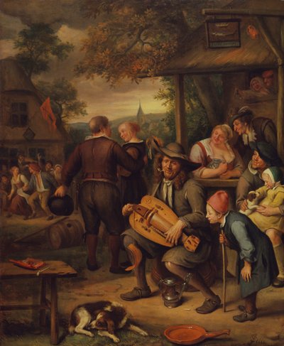 Hurdy Guerdy-spilleren av Jan van Kessel