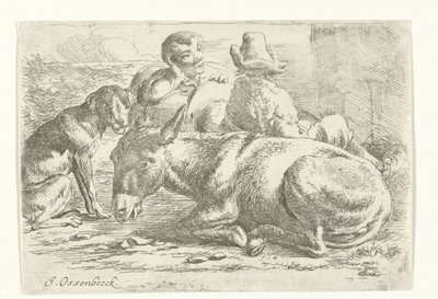 To hvilende eseldrivere av Jan van Ossenbeeck