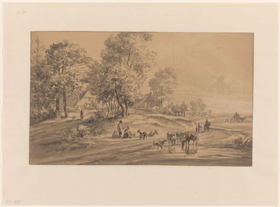 Landskap med bønder og husdyr av Jan van Ravenswaay
