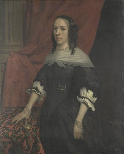 Portrett av en kvinne, muligens Anna van Bourgondië, grunnlegger av Slot Windenburg op Dryschor (Schouwen) og kone til Adolf van Kleef av Jan van Rossum