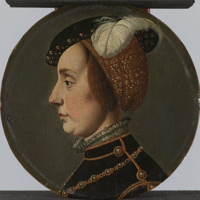 Portrett av Anna av Lorraine, konsort av René de Chalon, Prince of Orange av Jan van Scorel (possibly copy after)
