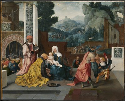 Tilbedelse av magi, ca. 1519 av Jan van Scorel