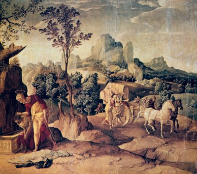 Apostelen Filip døper evnukken, 1500-tallet. av Jan van Scorel