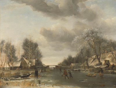 Vinterscene av Jan van de Cappelle