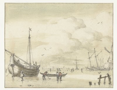 vinteransikt av Jan van de Cappelle