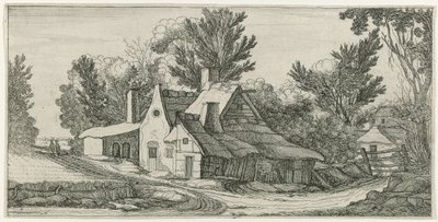 Landskap med gårder av Jan van de Velde (II) (manner of)