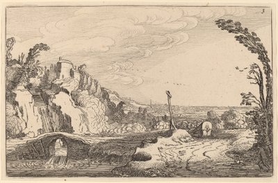 Kaskade under en steinbro av Jan van de Velde II