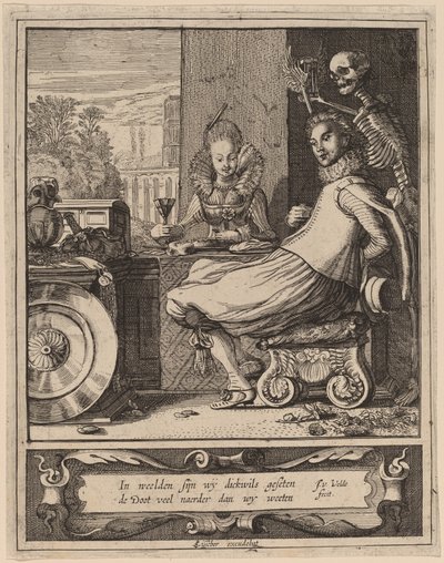 Death Taking a Couple by Surprise av Jan van de Velde II