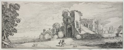 Noen behagelige landskap og ruiner av gamle monumenter: Brederode Castle av Jan van de Velde II