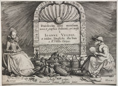 De tolv månedene: Tittelside av Jan van de Velde II