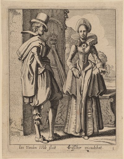 To figurer i kostyme av Jan van de Velde II