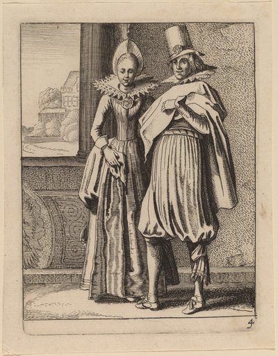 To figurer i kostyme av Jan van de Velde II