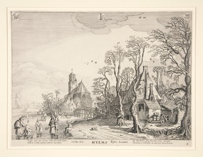 Winter, fra en serie av de fire årstidene av Jan van de Velde II