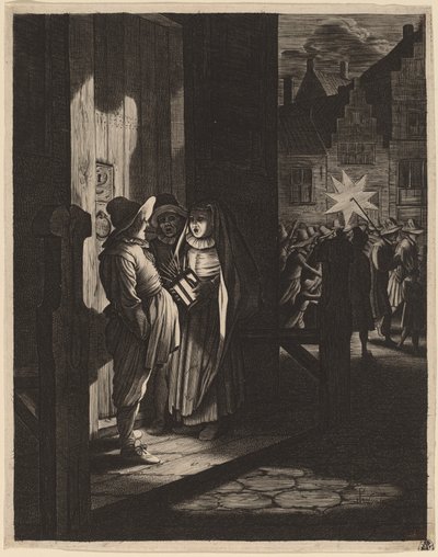 The Star of Kings, et nattstykke av Jan van de Velde II after Pieter Molijn