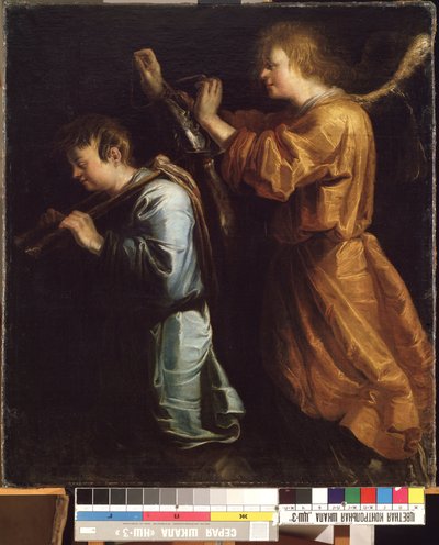 Tobias og engelen (Tobias og engelen). Maleri av Jan van de Venne (før 1600-etter 1651). Olje på lerret av Jan van de Venne