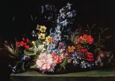 Kurv med blomster av Jan van den Hecke