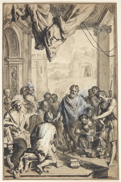 Antik scene(?) av Jan van den Hoecke
